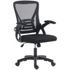 Mesh Fabric Home And Office Chair 59.5cm Wide With Flip Up Armrest - Velmora