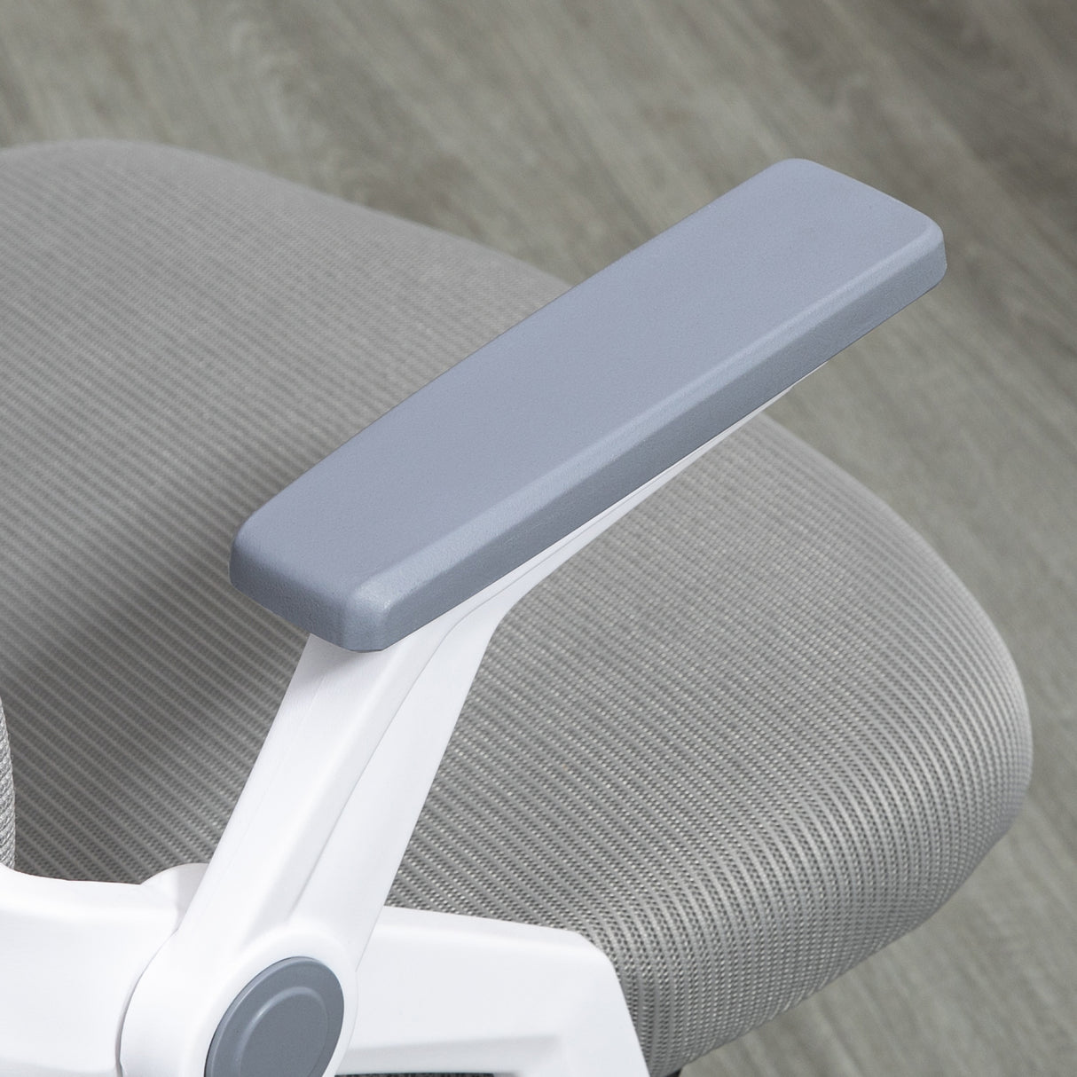 Mesh Fabric Home And Office Chair 59cm Wide With Flip Up Armrest - Velmora