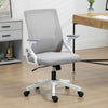 Mesh Fabric Home And Office Chair 59cm Wide With Flip Up Armrest - Velmora
