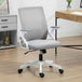Mesh Fabric Home And Office Chair 59cm Wide With Flip Up Armrest - Velmora
