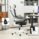 Mesh Fabric Home And Office Chair 60cm Wide With Headrest - Velmora