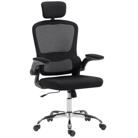 Mesh Fabric Home And Office Chair 60cm Wide With Lumbar Support - Velmora