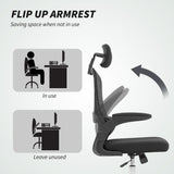 Mesh Fabric Home And Office Chair 60cm Wide With Lumbar Support - Velmora