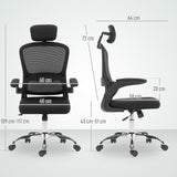 Mesh Fabric Home And Office Chair 60cm Wide With Lumbar Support - Velmora
