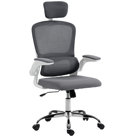 Mesh Fabric Home And Office Chair 60cm Wide With Lumbar Support - Velmora