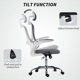 Mesh Fabric Home And Office Chair 60cm Wide With Lumbar Support - Velmora