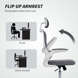 Mesh Fabric Home And Office Chair 60cm Wide With Lumbar Support - Velmora