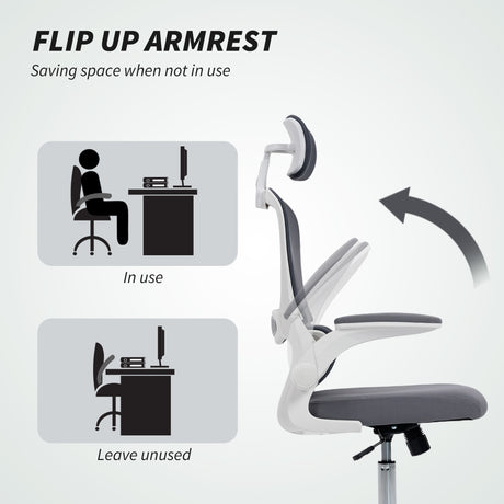 Mesh Fabric Home And Office Chair 60cm Wide With Lumbar Support - Velmora