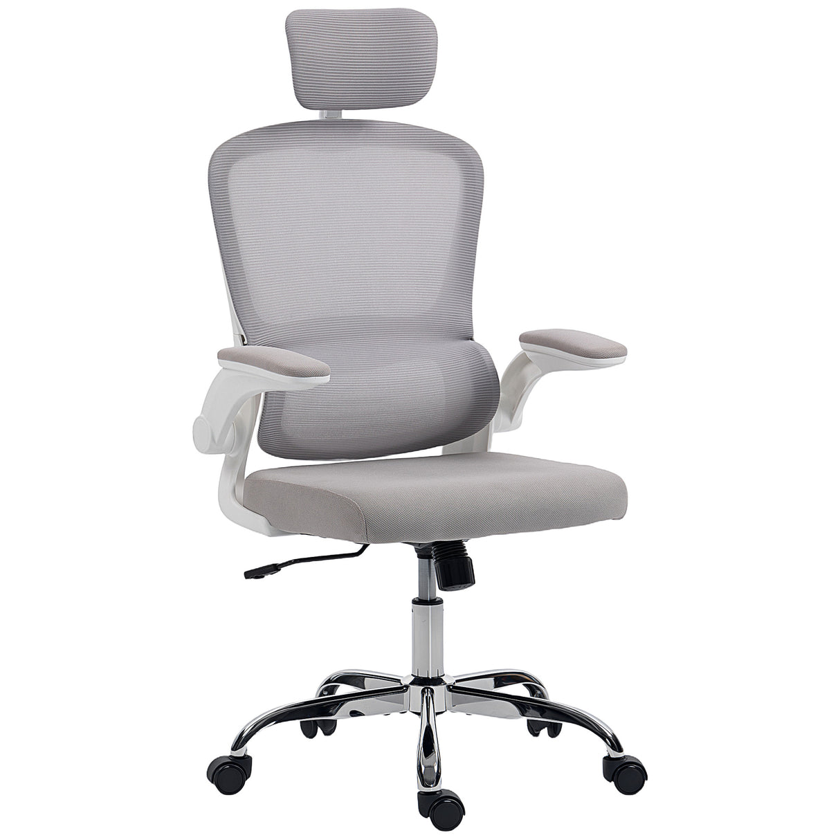 Mesh Fabric Home And Office Chair 60cm Wide With Lumbar Support - Velmora