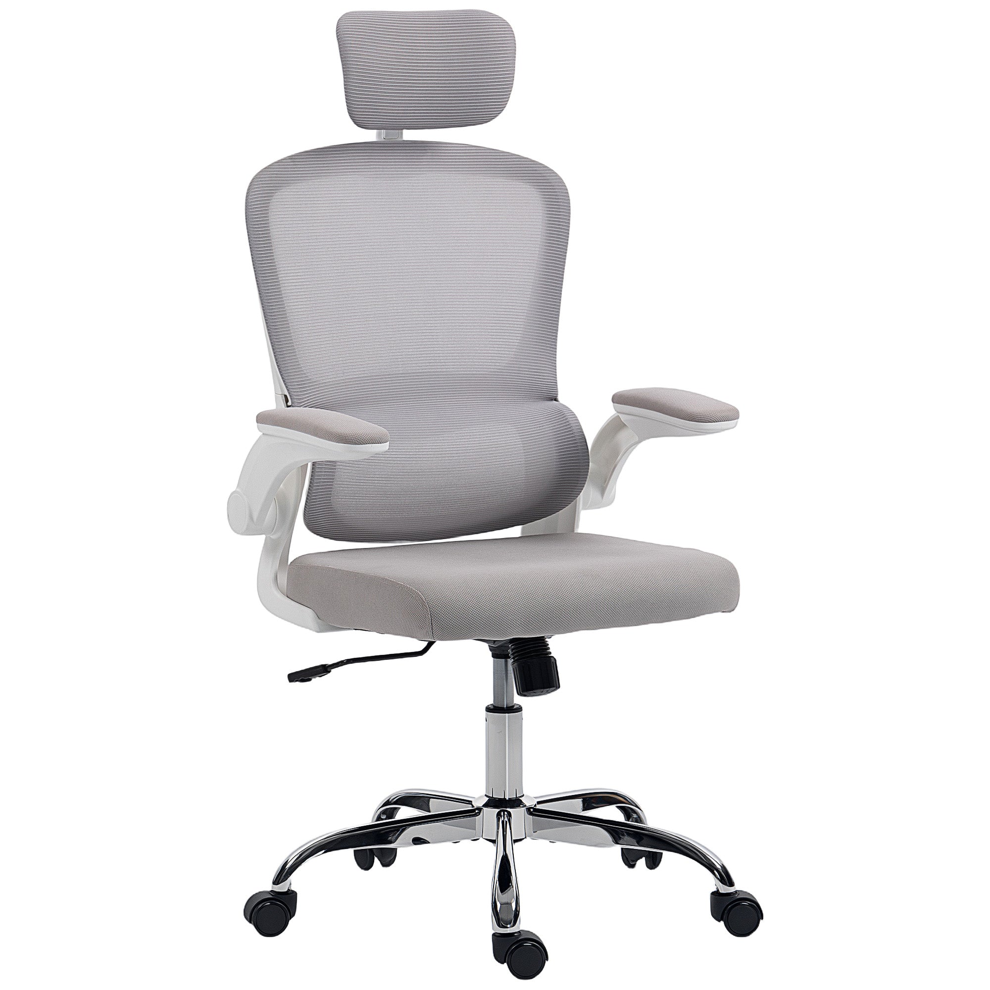 Mesh Fabric Home And Office Chair 60cm Wide With Lumbar Support - Velmora