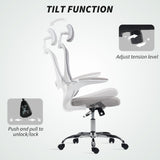 Mesh Fabric Home And Office Chair 60cm Wide With Lumbar Support - Velmora