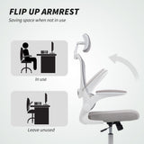 Mesh Fabric Home And Office Chair 60cm Wide With Lumbar Support - Velmora