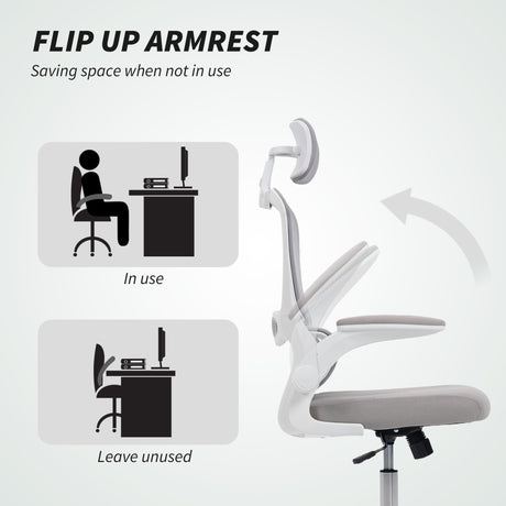 Mesh Fabric Home And Office Chair 60cm Wide With Lumbar Support - Velmora