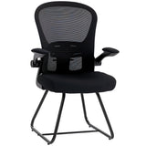 Mesh Fabric Home And Office Chair 61cm Wide With Metal Base - Velmora