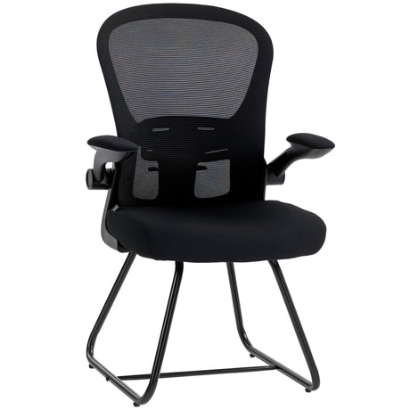 Mesh Fabric Home And Office Chair 61cm Wide With Metal Base - Velmora