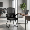 Mesh Fabric Home And Office Chair 61cm Wide With Metal Base - Velmora