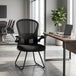 Mesh Fabric Home And Office Chair 61cm Wide With Metal Base - Velmora