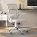 Mesh Fabric Home And Office Chair 62.5cm Wide With Flip Up Armrest - Velmora