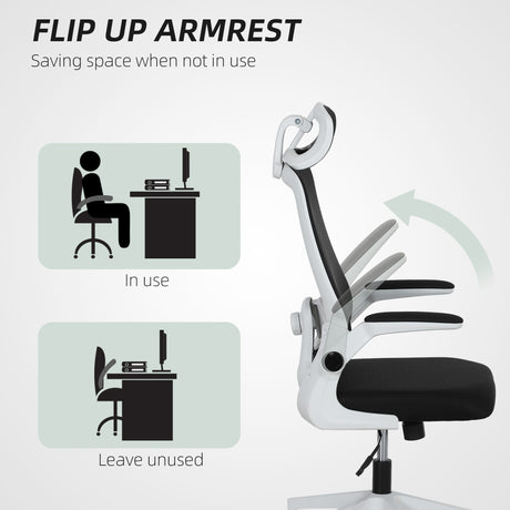Mesh Fabric Home And Office Chair 62cm Wide - Velmora