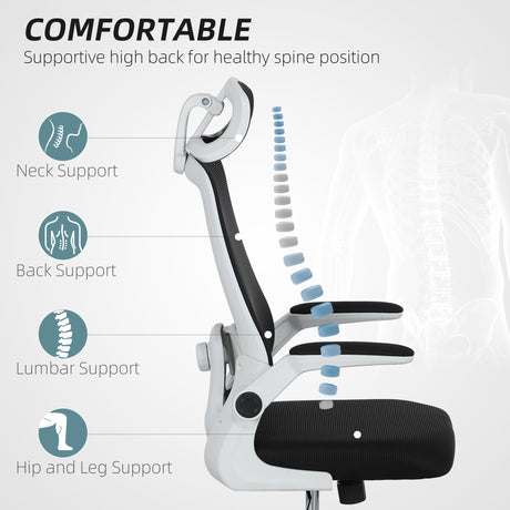 Mesh Fabric Home And Office Chair 62cm Wide - Velmora