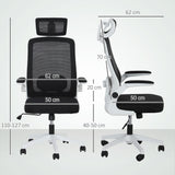 Mesh Fabric Home And Office Chair 62cm Wide - Velmora