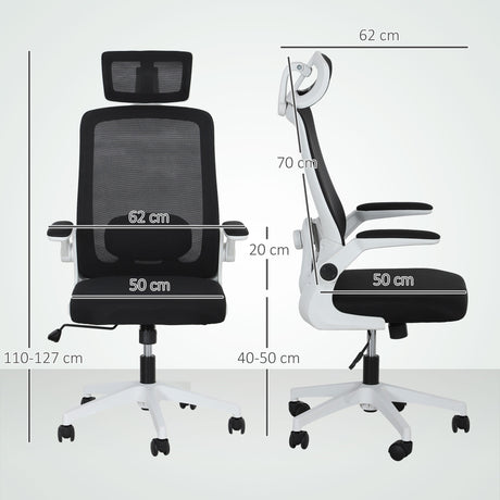 Mesh Fabric Home And Office Chair 62cm Wide - Velmora