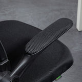Mesh Fabric Home And Office Chair 62cm Wide With Flip Up Armrest - Velmora