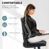 Mesh Fabric Home And Office Chair 62cm Wide With Flip Up Armrest - Velmora