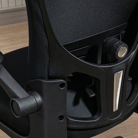 Mesh Fabric Home And Office Chair 62cm Wide With Headrest - Velmora