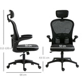 Mesh Fabric Home And Office Chair 62cm Wide With Headrest - Velmora