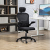 Mesh Fabric Home And Office Chair 62cm Wide With Headrest - Velmora