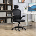 Mesh Fabric Home And Office Chair 62cm Wide With Headrest - Velmora