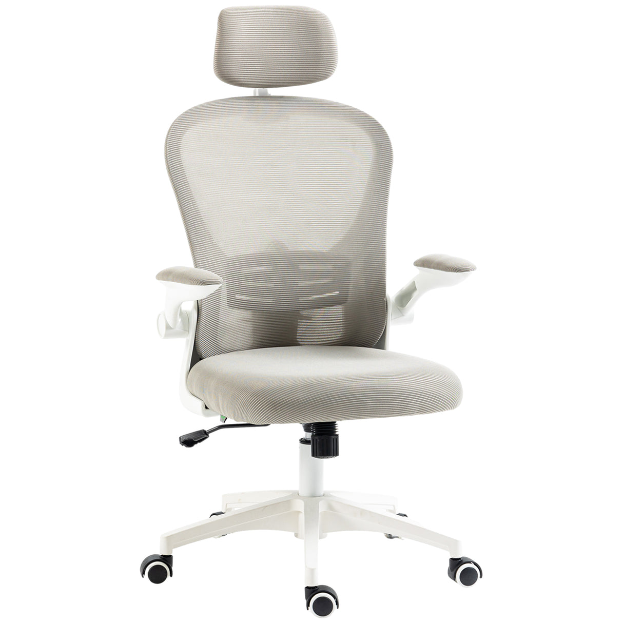 Mesh Fabric Home And Office Chair 62cm Wide With Headrest - Velmora