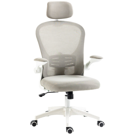 Mesh Fabric Home And Office Chair 62cm Wide With Headrest - Velmora