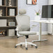 Mesh Fabric Home And Office Chair 62cm Wide With Headrest - Velmora