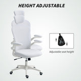 Mesh Fabric Home And Office Chair 62cm Wide With Headrest - Velmora