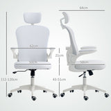 Mesh Fabric Home And Office Chair 62cm Wide With Headrest - Velmora