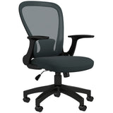 Mesh Fabric Home And Office Chair 63cm Wide With Flip Up Armrest - Velmora