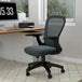 Mesh Fabric Home And Office Chair 63cm Wide With Flip Up Armrest - Velmora