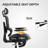 Mesh Fabric Home And Office Chair 66cm Wide With Footrest - Velmora