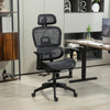 Mesh Fabric Home And Office Chair 66cm Wide With Footrest - Velmora