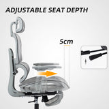 Mesh Fabric Home And Office Chair 66cm Wide With Footrest - Velmora