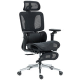 Mesh Fabric Home And Office Chair 67cm W x 71cm D With Footrest - Velmora
