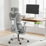 Mesh Fabric Home And Office Chair 67cm W x 71cm D With Footrest - Velmora