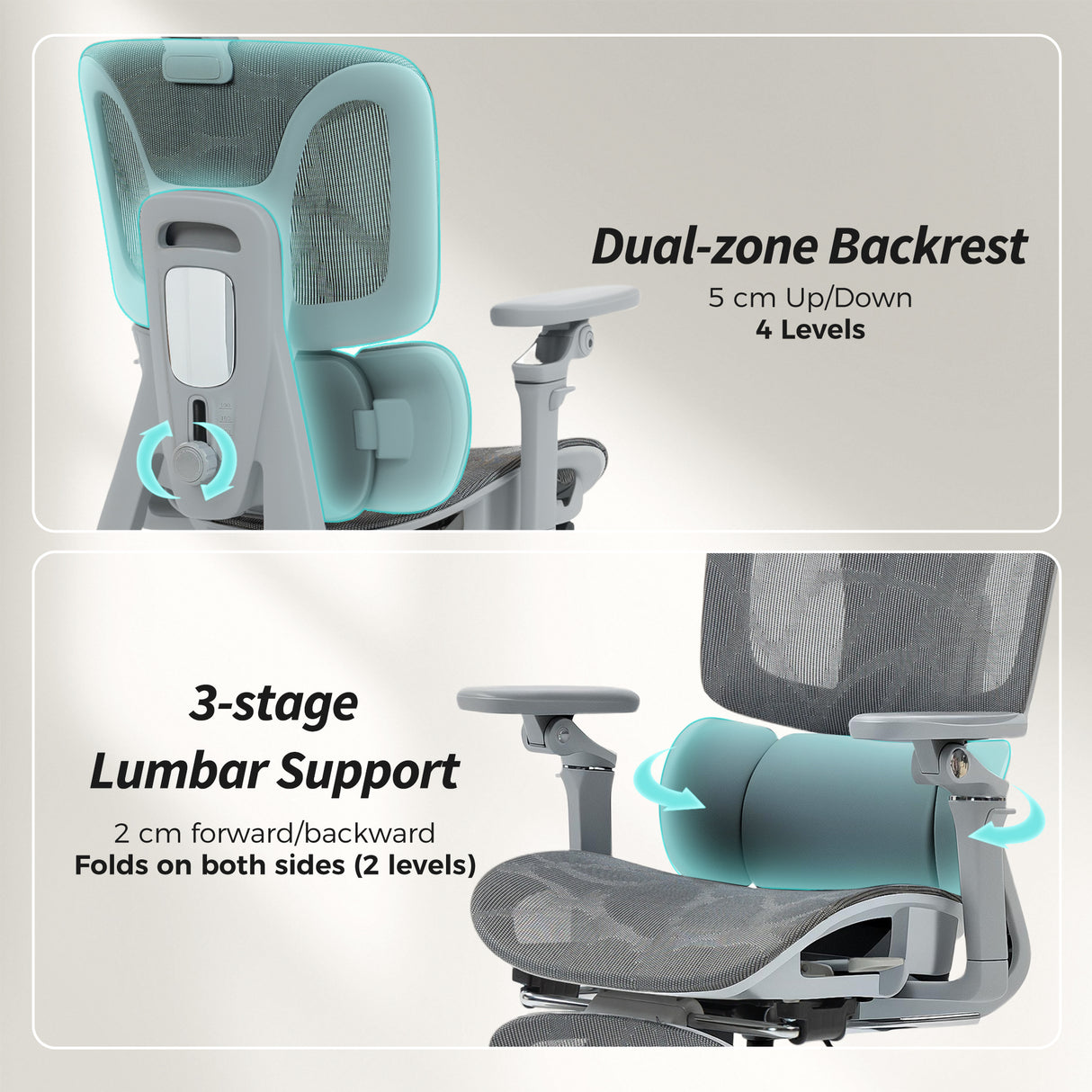 Mesh Fabric Home And Office Chair 67cm W x 71cm D With Footrest - Velmora
