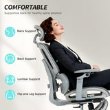 Mesh Fabric Home And Office Chair 67cm W x 71cm D With Footrest - Velmora