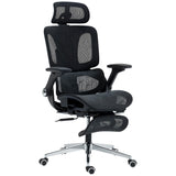 Mesh Fabric Home And Office Chair 67cm W x 74cm D With Footrest - Velmora
