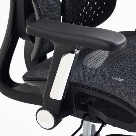 Mesh Fabric Home And Office Chair 67cm Wide With Footrest - Velmora