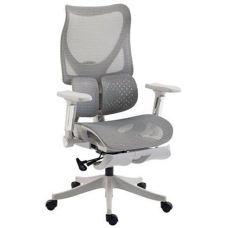 Mesh Fabric Home And Office Chair 67cm Wide With Footrest - Velmora