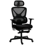 Mesh Fabric Home And Office Chair 71cm Wide With Rotatable Headrest - Velmora